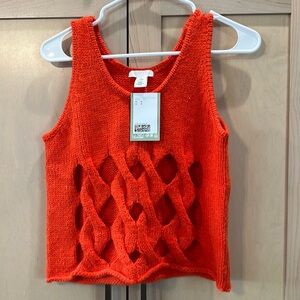 H&M weaved sweater tank sz small nwt